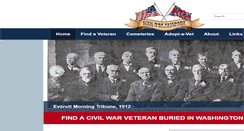 Desktop Screenshot of civilwarvetswastate.com